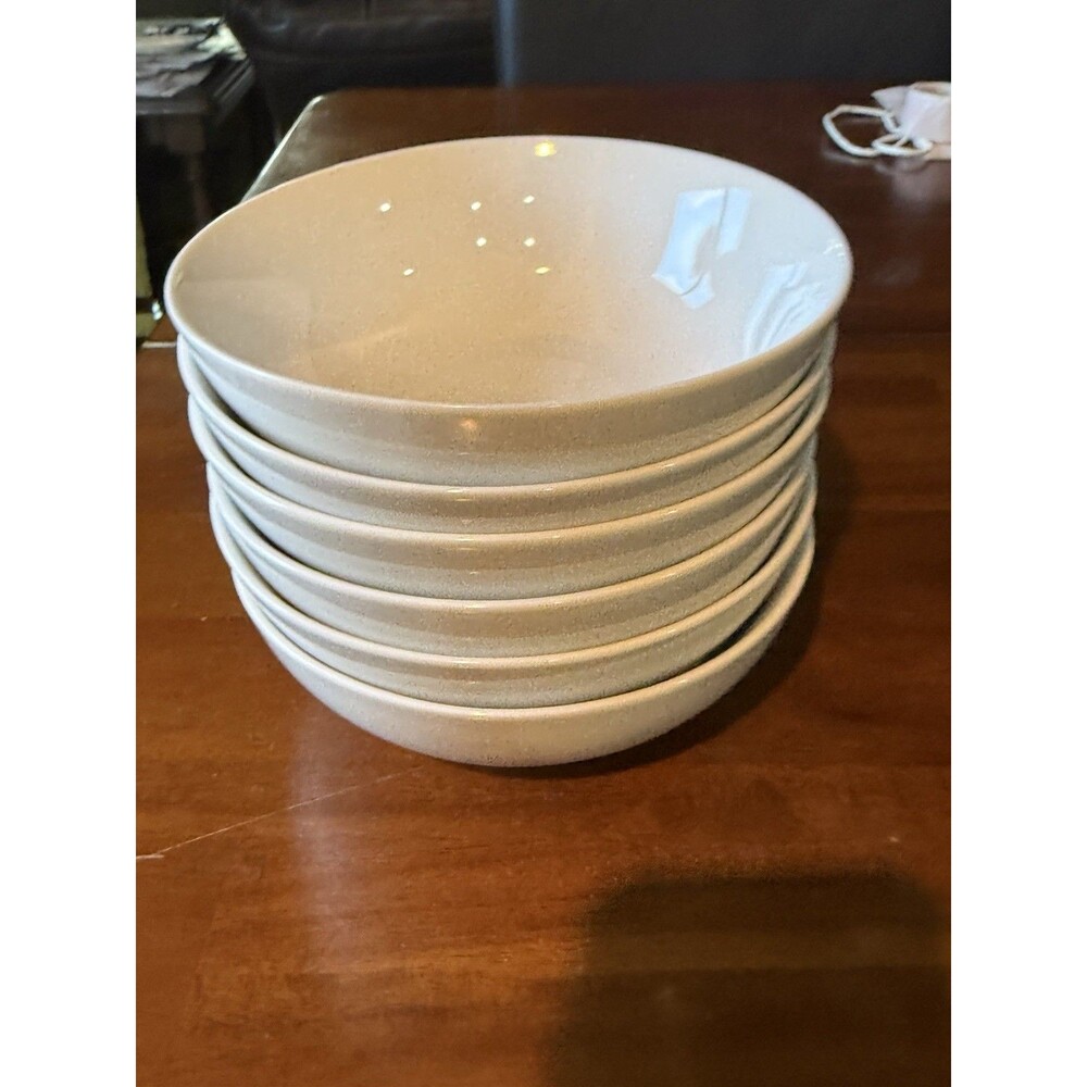 6 PIER 1 IMPORTS  LUMINOUS COLLECTION WHITE PORCELAIN SOUP CEREAL BOWLS